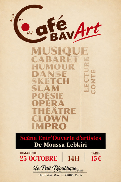 Moussa Lebkiri - Le Café Bavard : La Scène Entr'ouverte